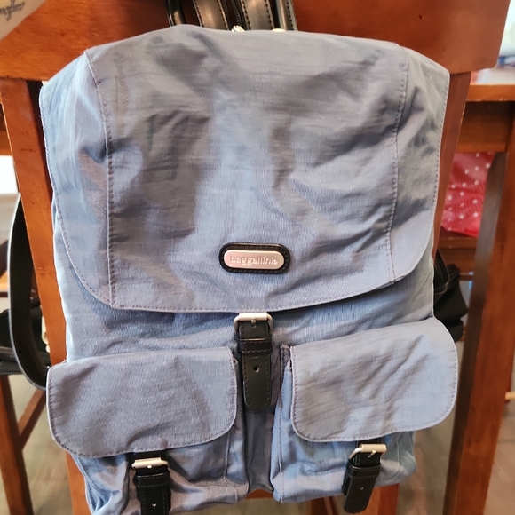 BAGGALLINI Get Out of Town Bagg Backpack Water Resistant Nylon Blue - Picture 1 of 13